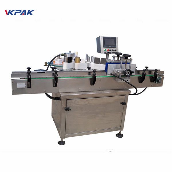 Control automàtic PLC de la màquina d’etiquetatge automàtica d’ampolles rodones servomotor SUS304