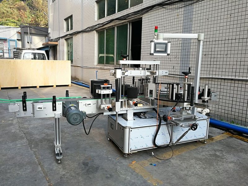 Xina Màquina d'adhesius d'etiquetes frontals i posteriors per a proveïdors d'ampolles ovals i rectangulars